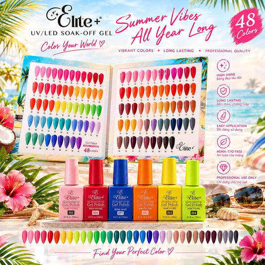 Elite+ Gel Polish Summer-Fall Kit (48 colors)